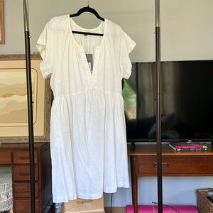 White Linen Dress Universal Thread XXL BNWT